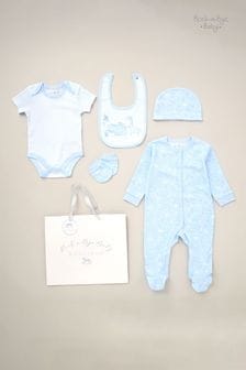 أزرق مائي - Rock-a-bye Baby Boutique  Printed All In One Cotton 5-piece Baby Gift Set (B52883) | 139 د.إ