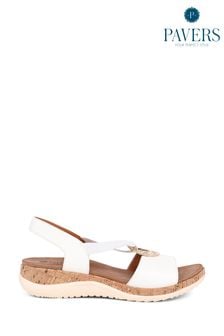 Pavers Slip-on White Sandals (B52996) | €41
