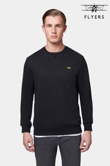 黑色 - Flyers Classic Fit Mens Crew Neck Sweatshirt (B52998) | NT$1,870
