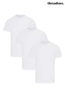 Threadbare White Essential Short Sleeve T-Shirt 3 Pack (B53074) | €28