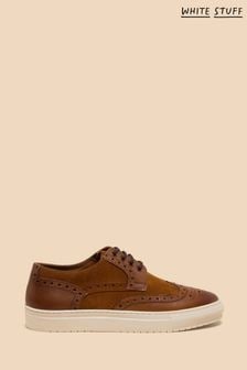 White Stuff Brown Benny Brogue Leather Trainers (B53117) | $112