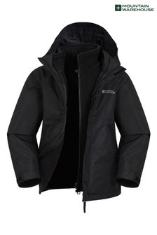 Mountain Warehouse Black Fell Kids 3 In 1 Water Resistant Jacket (B53226) | KRW85,400