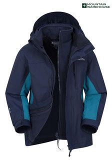 Mountain Warehouse Blue Kids Cannonball 3 In 1 Waterproof Jacket (B53354) | €80