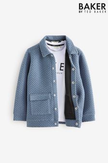 Baker by Ted Baker Navy/White Textured Jacket and T-Shirt Set (B53652) | kr1 050 - kr1 220