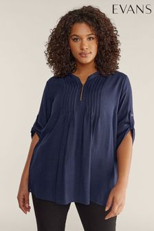 黑／海藍 - Evans拉鍊設計女裝上衣 (B53699) | NT$1,820