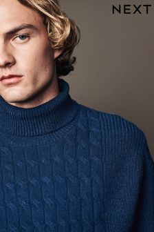 Men s Roll Neck Jumpers Warm Knitwear Next