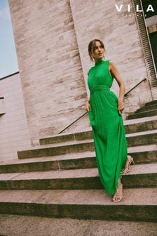 VILA Green Maxi Occasion Sleeveless Maxi Dress (B53997) | $86