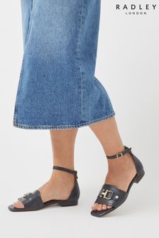 Radley London Blue Linden Crescent Stirrup Strap Sandals (B54000) | $257