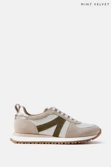 Mint Velvet Cream Suede Trainers (B54046) | $204