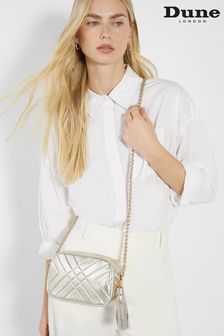 Dune London Gold Small Chancery Leather Cross-Body Bag (B54842) | €151