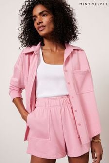 Mint Velvet Pink Cotton Blend Sweat Shorts (B54914) | 249 SAR