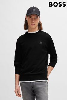 BOSS Black Logo-Patch Sweater In Cotton And Cashmere (B54949) | €187