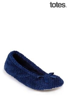 أزرق داكن - أحذية منزلية للبيت مزركشة من Totes Isotoner (B55004) | 89 ر.ق