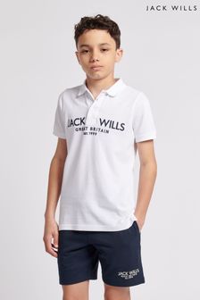 أبيض - قميص بولو Pique للأولاد من Jack Wills (B55028) | 191 ر.س - 230 ر.س