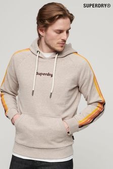 Superdry Nude Terrain Striped Logo Hoodie (B55108) | $103