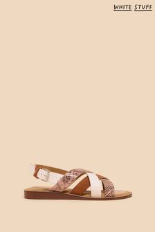 White Stuff Brown Holly Leather Mini Wedges (B55295) | €74