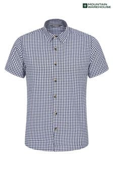 Mountain Warehouse Blue Mens Weekender Cotton Shirt (B55338) | $40