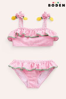 Boden Pink Seersucker Frilly Bikini (B55375) | €40 - €47