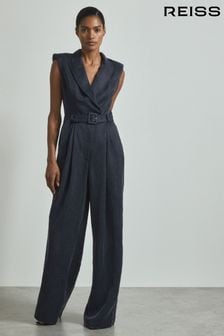 Atelier Cupro Belted Tux Jumpsuit (B55580) | AED3,924