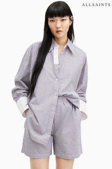 AllSaints White Stripe Karina Shorts (B55586) | HK$1,224