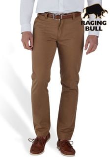 Raging Bull Tapered Chino Brown Trousers (B55758) | 440 SAR