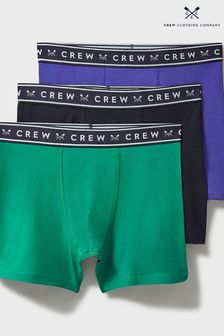 Crew Clothing Three Pack Cotton Boxers (B55772) | AED194
