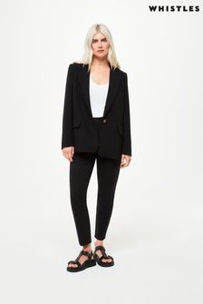 Whistles Petite Super Stretch Black Trousers