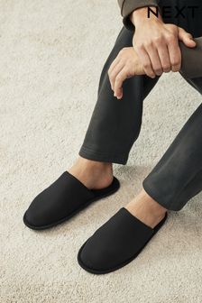 Black Mule Slippers (B55790) | $25