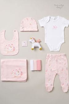 Rock-A-Bye Baby Boutique Pink Cotton Print Baby Gift Set 10 Piece (B55870) | €45