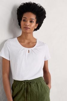 Seasalt Cornwall White Appletree T-Shirt (B56063) | $48