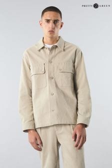 Pretty Green Stone Libertine 100% Cotton Overshirt (B56569) | $223