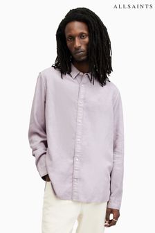 AllSaints Purple Laguna Long Sleeve Shirt (B56646) | SGD 192