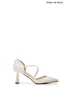 أبيض - Moda In Pelle Camariya Pointed Set Back Heels (B56760) | 478 ر.س