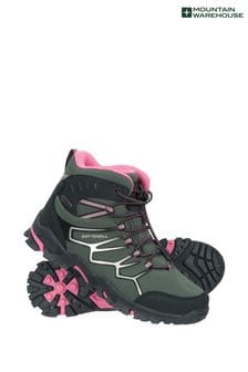 Mountain Warehouse Green Kids Softshell Walking Boots (B56816) | kr571