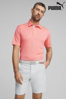 Puma Pink Pure Solid Golf Mens Polo Shirt (B57127) | kr454