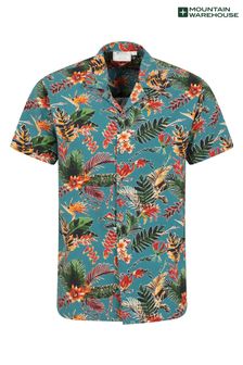 Mountain Warehouse Blue Mens Beach Short Sleeve Shirt (B57268) | $46