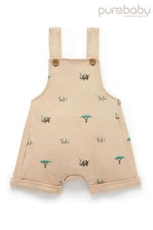Purebaby Natural Elephant Broderie Romper