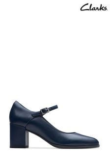 Clarks Blue Leather Freva55 Strap Shoes (B57427) | kr1,038