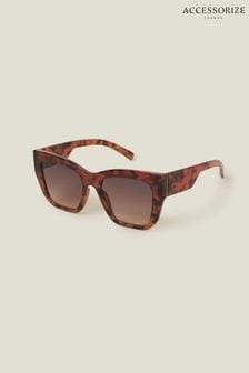 Accessorize Brown Tortoiseshell Chunky Cateye Sunglasses (B57547) | HK$175