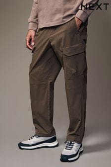 Chocolate Brown Regular Fit Ripstop Tech Cargo Trousers (B57599) | $59