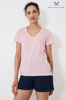 Crew Clothing Perfect V-Neck Slub T-Shirt (B57704) | OMR13