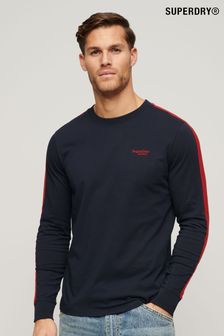 Superdry Essential Langärmeliges Oberteil mit Logo und Streifen in Retro-Optik (B57842) | 38 €