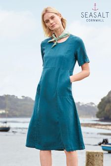Blau - Seasalt Cornwall Grass Wave Kleid (B57894) | 121 €