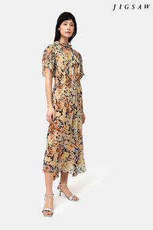 שמלה שקופה במרקם מקומט בדוגמת עלי כותרת של Jigsaw (B57987) | ‏981 ‏₪