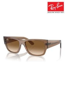 Ray-Ban Carlos Rb0947S Rectangle Brown Sunglasses (B58012) | ￥28,890