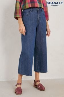 Seasalt Cornwall Blue Barnes Crop Trousers (B58139) | $117