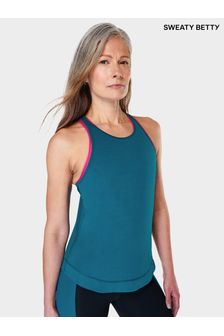 Sweaty Betty Reef Teal Blue Breathe Easy Run Vest (B58462) | kr584