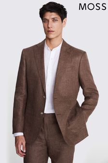 MOSS Tailored Fit Copper Linen Brown Jacket (B58642) | €242