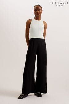 Ted Baker Black Toveli Knit Bodice Racer Back Jumpsuit (B58708) | $443