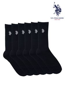 U.S. Polo Assn. Mens Classic Sports Socks 5 Pack (B58800) | 124 QAR